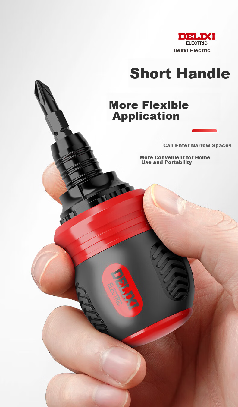 DELIXI Ratchet Screwdriver Set Multi-Functional Phillips and Slotted Telescopic Screwdriver Household Labor-Saving Tool 5