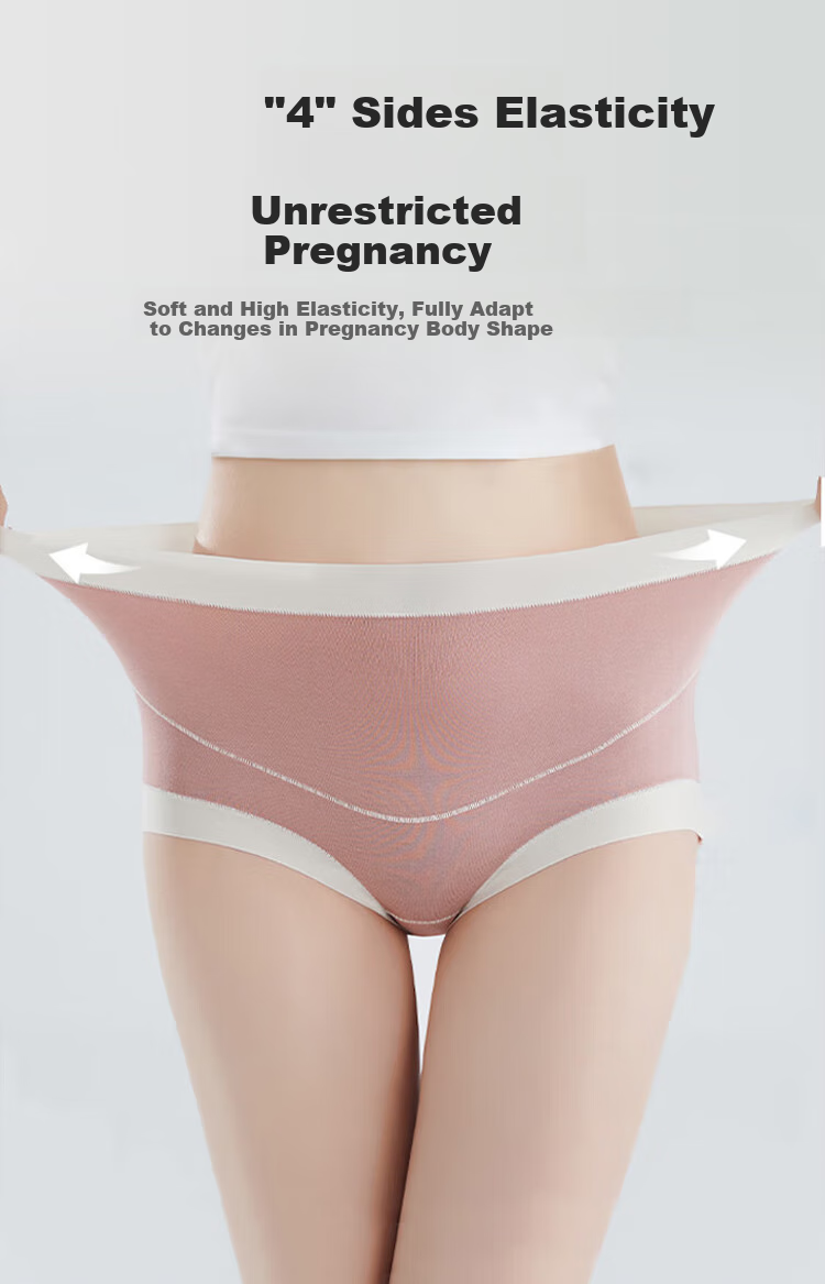 Aibaoshi Maternity Underwear, High-Waist Pure Cotton Crotch, Breathable And Comfortable, Belly Support for Pregnant Women, 3-Pack M632 XXL 3