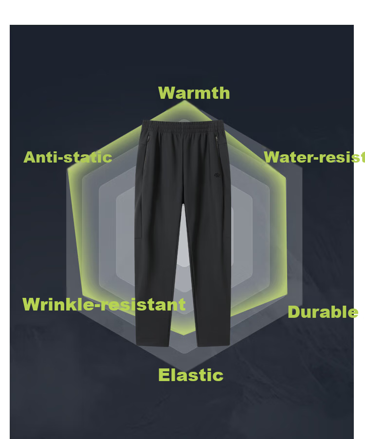 JD Jingzao Water-Resistant Sports Pants 25 Autumn Winter New Straight Outdoor Durable Running Casual Thick Fleece Gray 3XL 3