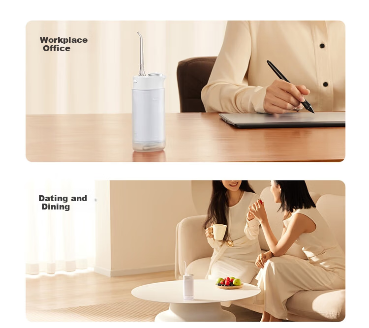 Mijia [National Day Gift] Xiaomi Portable Water Flosser, Dental Irrigator, F400 White Cloud-Shaped Umbrella Body, 4 Water Flossing Modes, Birthday Gift, Holiday Present 15