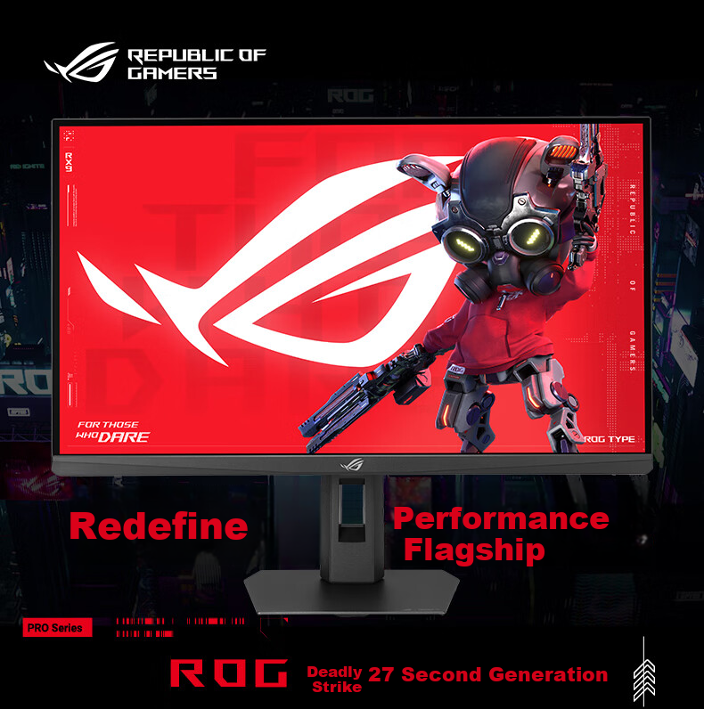 ASUS ROG Zekiller 27 Second Generation XG27ACMES, 27-Inch Monitor, 2K Resolution, 240Hz Gaming Display, Second-Generation Overclockable to 255Hz, HDR400, G-Sync, HDMI 2.1 1