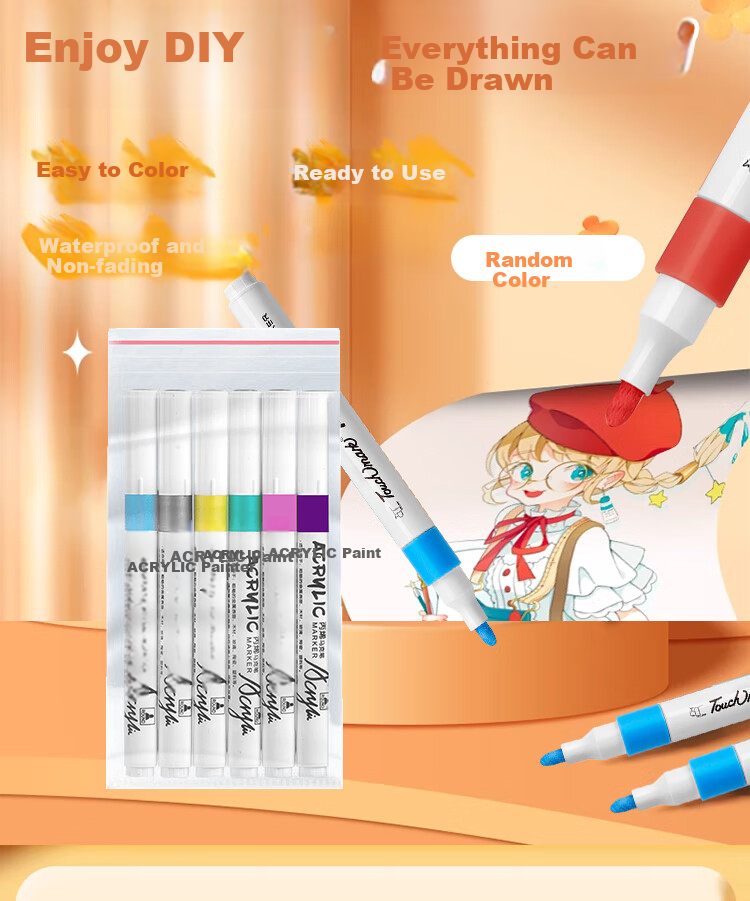 Jiamo Highlighter Pen, White Acrylic Dual-Tip Marker, Drawing Highlighter, Waterproof, Non-Fading, Student Sketch Highlighter, Pearl Pen, Highlighter 1 White 1 Gold 1 Silver, Art Educatio 1