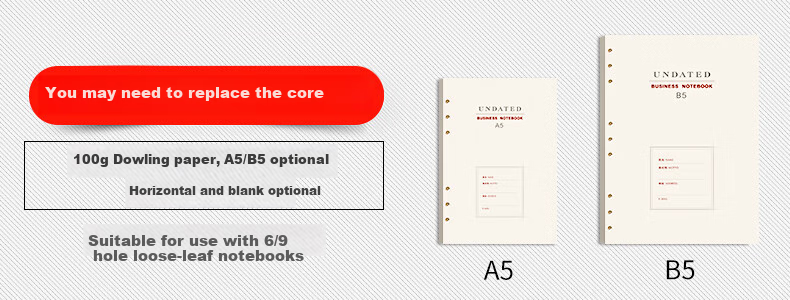 Baijinliren National Trend Loose-Leaf Notebook A5, Thick High-Quality Palace Style Chinese-Inspired Leather Cover Meeting Record Book Stationery Business Office Journal Customizable Red 1