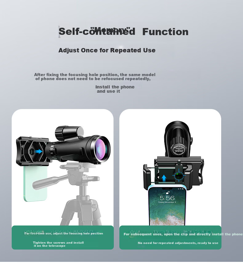 BOSMA MA6 Smartphone Camera Tripod, Telescope Monocular Binoculars, Universal Photography And Video Recording Stand for Bird Watching 5