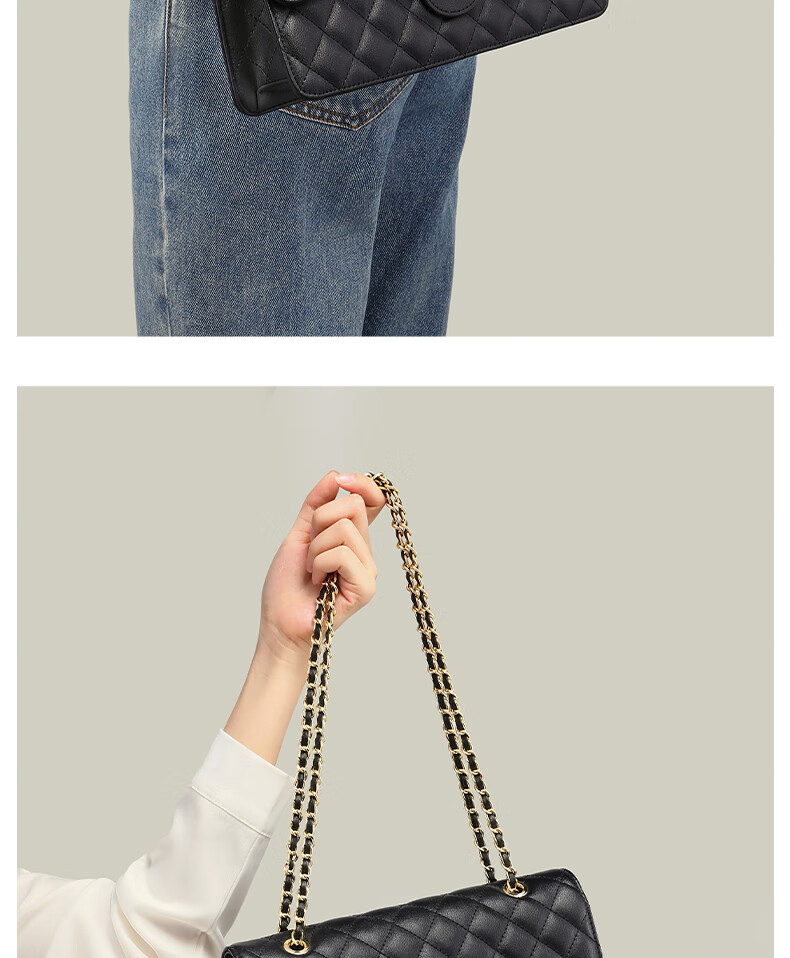 Millies Leather Handbag, Women's Quilted Chain Bag, Light Luxury Crossbody Shoulder Bag, Practical Birthday And Mother's Day Gift for Mom 4