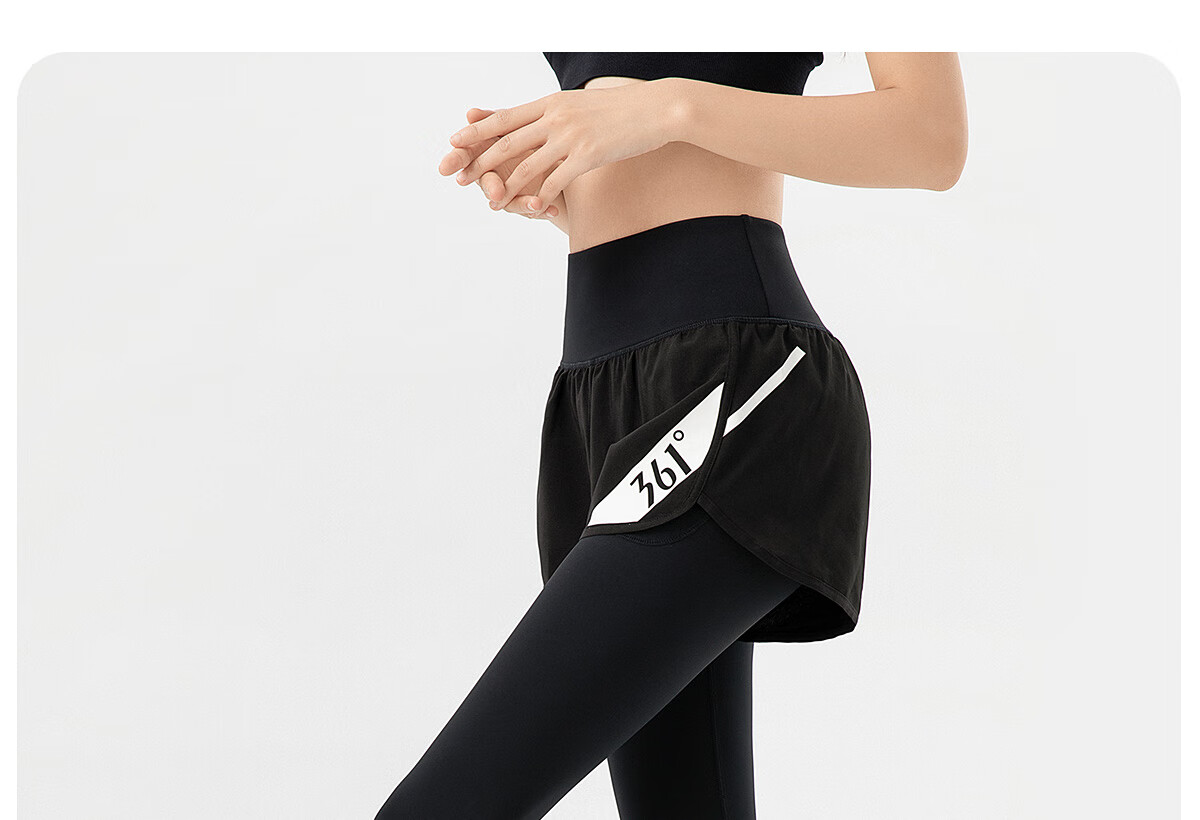 361° Women's Sports Pants Fitness Pants Two-in-One Yoga Pants High Waist Hip-Lifting Slimming Yoga Running Tights 33
