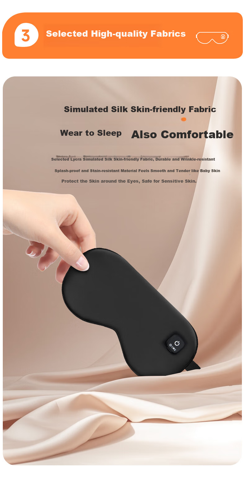 Yolanda Eye Mask with Rechargeable Graphene Massage Device, Fascia Gun, Hot Steam Massage, Sleep Mask, Eye Protection, Fatigue Relief, Holiday And Birthday Gift, Recommended for Warm Compress 6