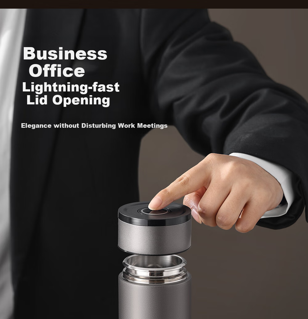 Fuguang Car One-Touch Lid-Opening Insulated Mug, Tea-Water Separation, 316L Stainless Steel Tea Infuser Cup, Cold-Keeping Cup, Business Water Bottle 10