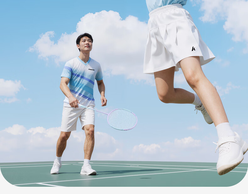 KAWASAKI Badminton Racket Children's Sugar Blade MINI Adult X1 Balanced Racket Family Set Parent-Child Double Racket Durable Ultra-Light Blade 5