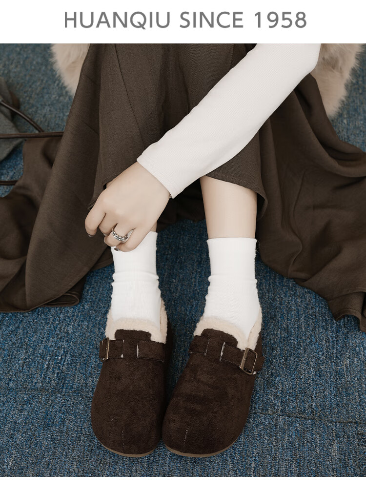 Global Full-Coverage Thick-Soled Birkenstock Women's 2026 New Style Height-Increasing Bean Casual Soft Sole Sneakers 25
