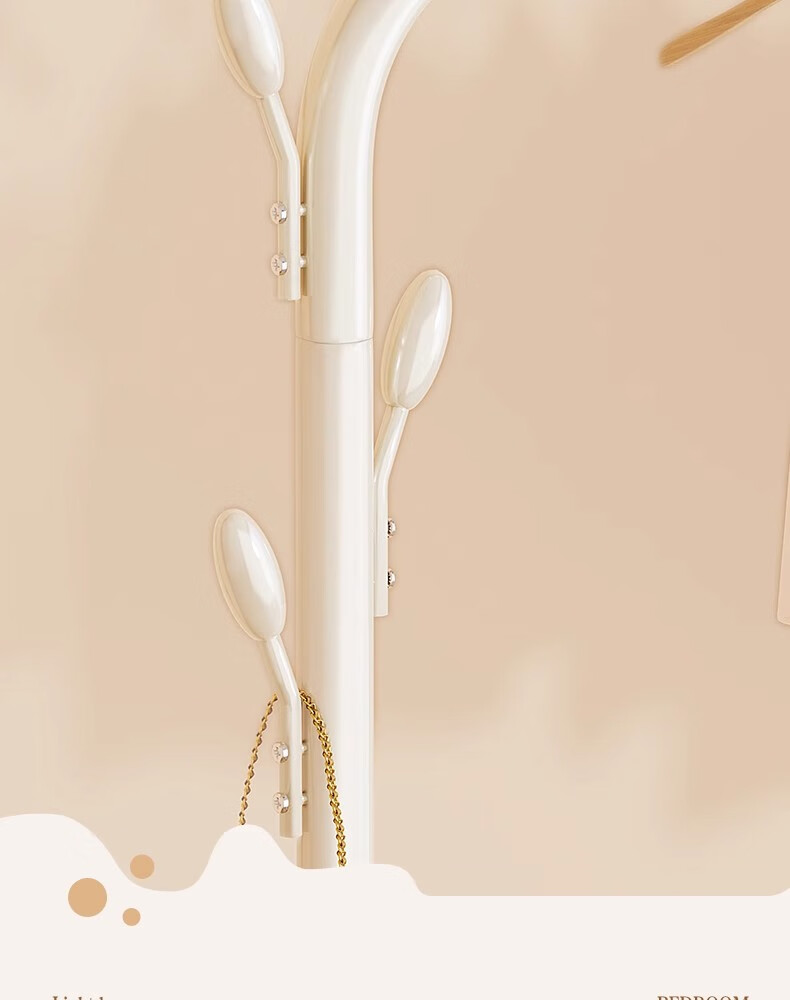 Chibilun Floor Standing Coat Rack Bedroom Clothes Hanger Balcony Home Storage Organizer Indoor Simple Drying Rod 11