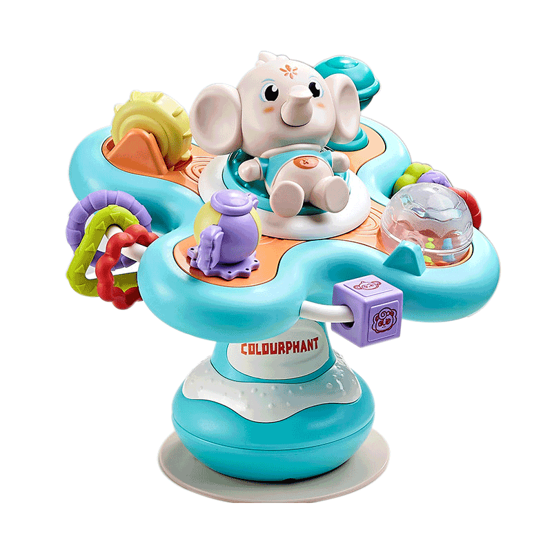 COOKSS Baby High Chair Toy 0-1 Year Old Infant Suction Cup Spinning Rattle Educational Early Learning Toy for 6+ Months