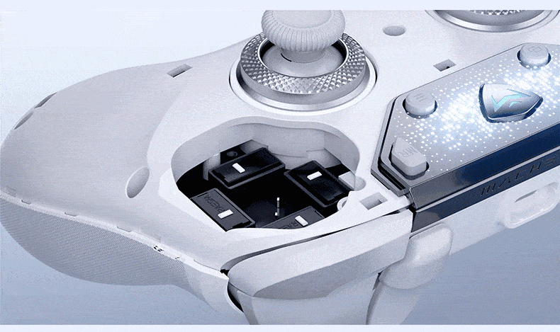 Mechanic F1 White Dual 8K Wireless Gaming Controller FPS Esports Ultra-Low Latency Large Grip Controller for Steam TV PC Online and PC Games CS2 Dota Shadow Blade Zero Gift 10