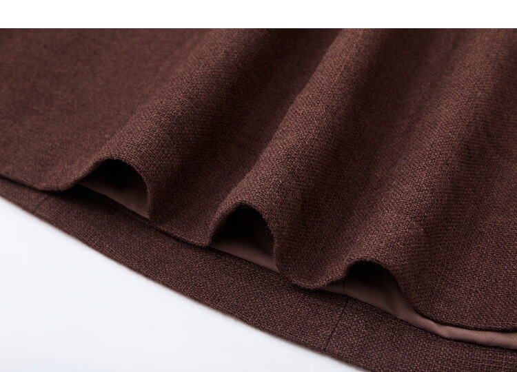 Demana Urban Mirror Winter Warm Textured Wool Sleeveless Waist-Cinched A-Line Dress with Fringed Round Neck 16