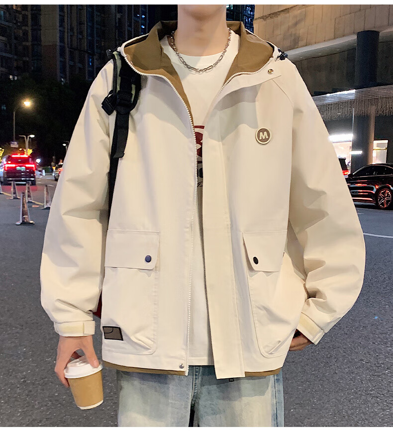 SWAMP AREA Men's Spring Autumn Windproof Waterproof Workwear Jacket Trendy Versatile SWC686 Military Green M 3