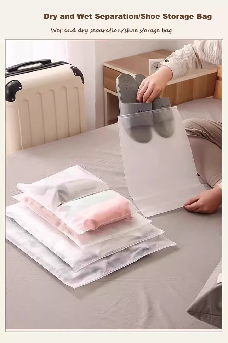 Banzheni Travel Storage Bag, Sealed Bag, Luggage Organizer Bag, Waterproof Clothes Sorting Bag, Toiletry Bag, Semi-Transparent Frosted Bag 12