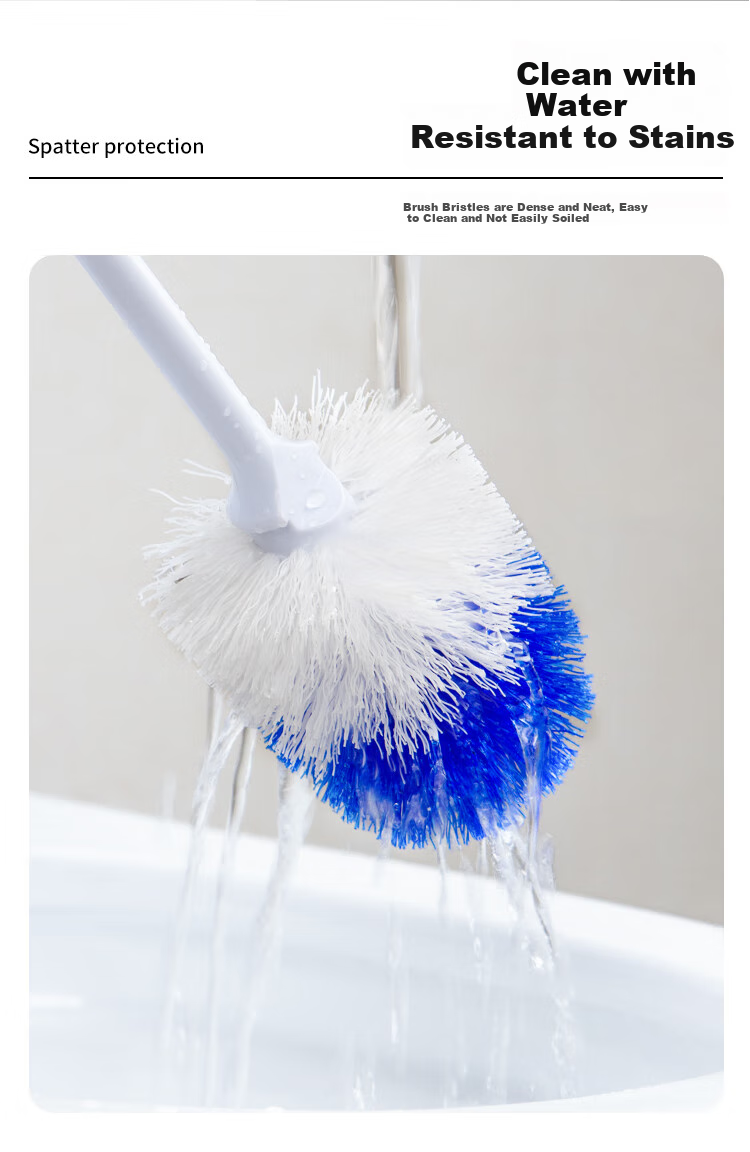 MR.SIGA Long-Handle Soft Bristle Toilet Brush, Bathroom Cleaning Brush, Wall-Mounted Toilet Brush with Enlarged Brush Head 9