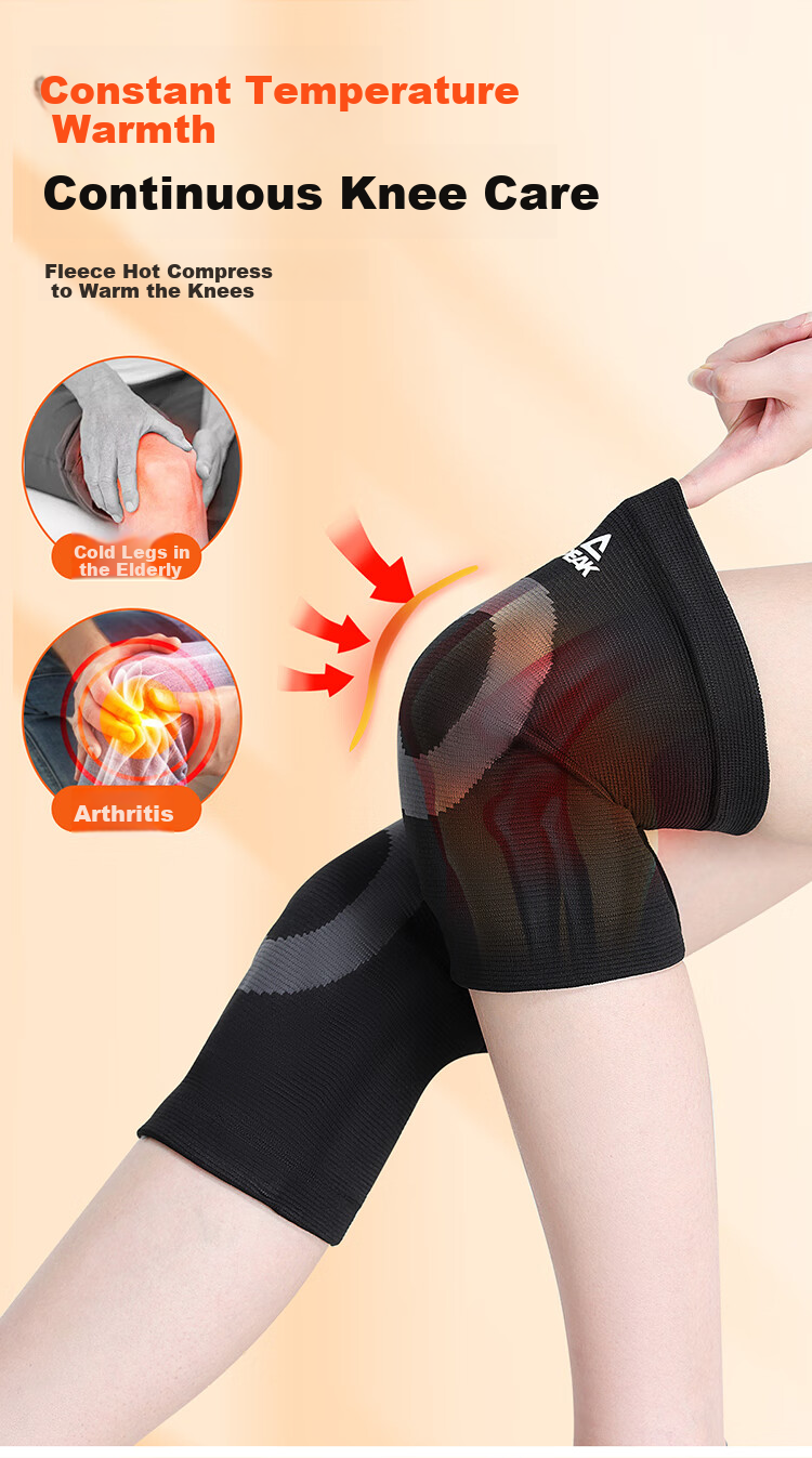 PEAK Warm Knee Pads for Men And Women, Winter Fleece-Lined Thick Non-Slip Anti-Cold Legs for Elderly, Cycling Electric Bike Cold Protection Knee Sleeves 8