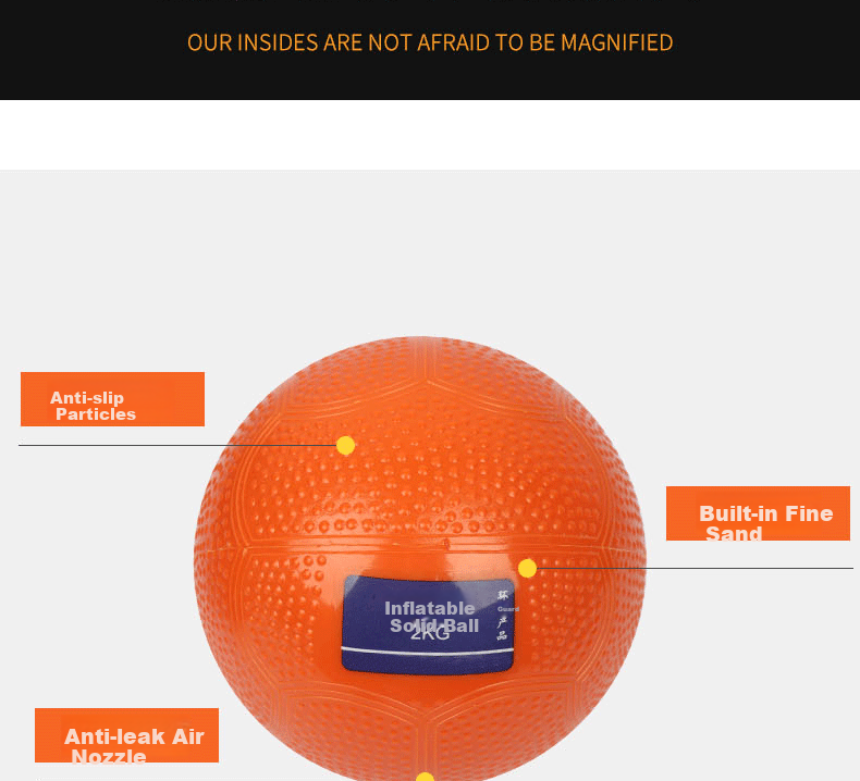 Muzhou Solid Ball, 2kg Competition Exam Throwing Inflatable Solid Ball, Middle School Exam-Specific Professional Training Ball, 2KG 4