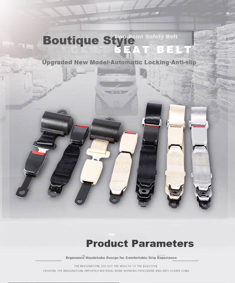 Ougude A068 Two-Point Safety Belt, Manual Two-Point Amusement Park Maintenance Safety Belt, Forklift Engineering Vehicle Emergency Brake Strap, B7 Simple Black 1