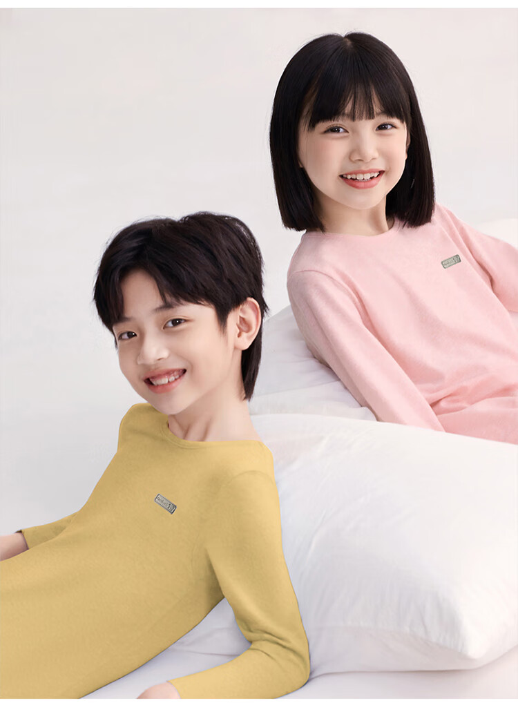 Langsha Children's Thermal Underwear Set Warm Fleece Autumn Shirt and Pants Girls Winter Fleece Boys Spring and Autumn Set 12