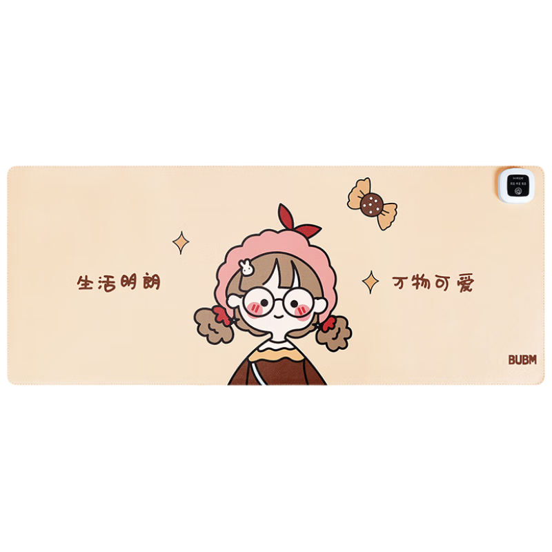 BUBM Heated Mouse Pad Warm Hand Desk Mat Fast Heating Large Electric Heating Mouse Pad 60*36cm Sunshine Girl