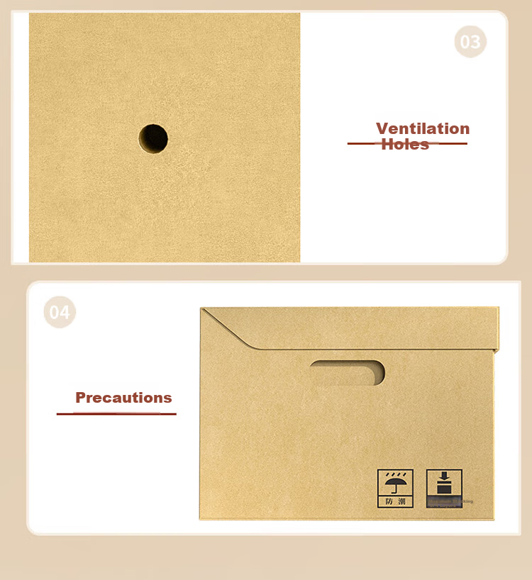 Jinlongxing File Box, Document Storage Box, 45*34.5*25cm, Thick Cardboard Box, Set of 5, Document Organizer Box, Financial Voucher Box, Specialized for Accountants, Office Storage, Book Paper Box 10