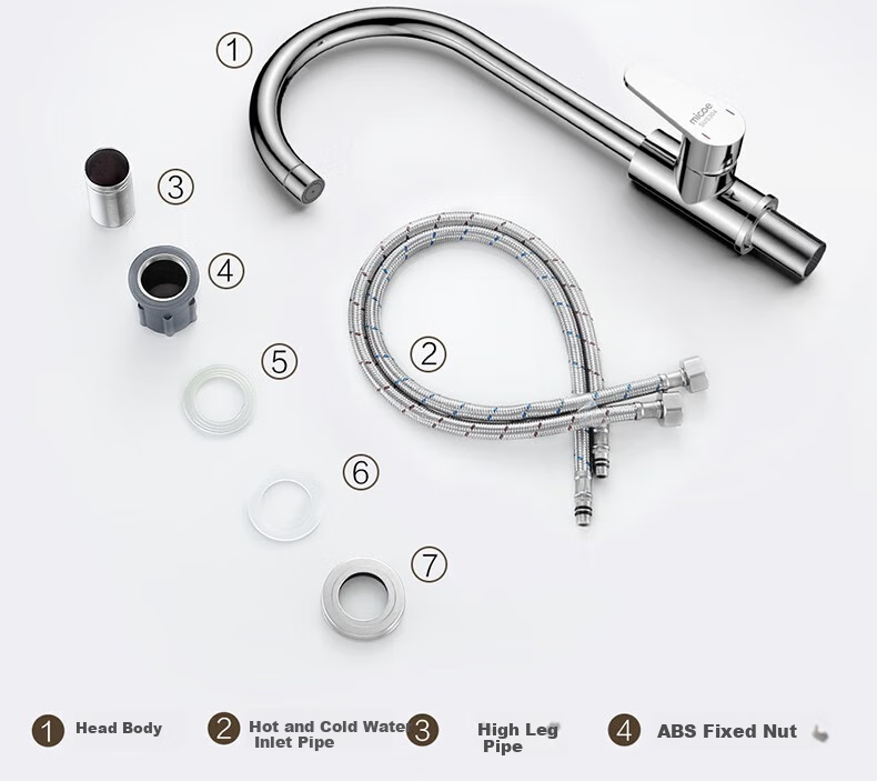 MICOE Kitchen Faucet Series, Pull-Out Type, 304 Stainless Steel, Waterfall Cold And Hot, 360° Rotating, Sink Tap for Vegetable Washing 22