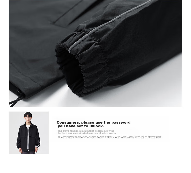 Huili Men's Jacket, Autumn Casual Reflective Striped Jacket, Trendy Versatile Windproof Coat, Men's Outerwear, Silver Gray, XL 21