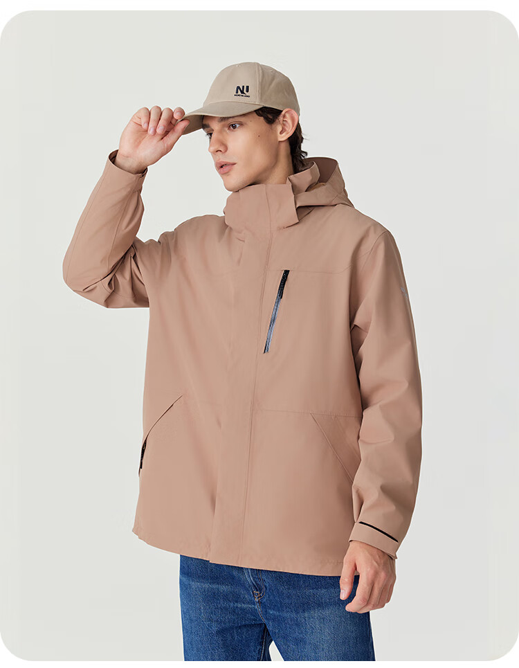 NORTHLAND Outdoor Men's Three-In Jacket, Windproof, Water-Repellent, Warm, Cold-Resistant Coat, Hiking And Mountaineering Two-Piece Set 12