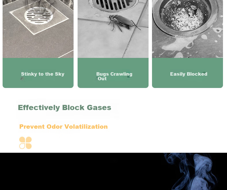 Bingyou Drain Cover, Creative Silicone Anti-Odor Device for Sewers, Odor-Proof Sealing Plug, Insect-Proof Cover, Drain Mat Sticker 4