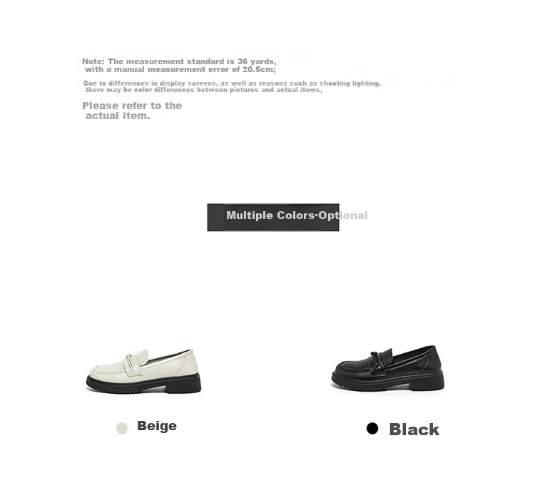 Dusto Thick-Soled Loafers for Women, 2026 New Spring JK School Style Soft-Soled Black Leather Shoes Slip-On Flats 10
