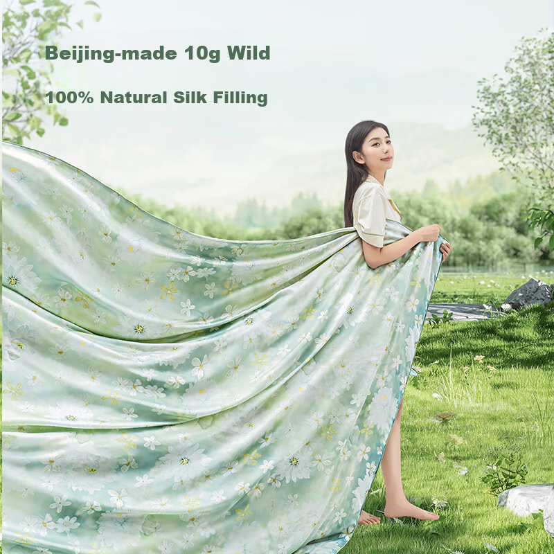 JD Original Silk Comforter, Lanjing Tencel Summer Cool Quilt Air Conditioning Comforter Silk Duvet 100% Silk Cooling Quilt 1.8x2.1m