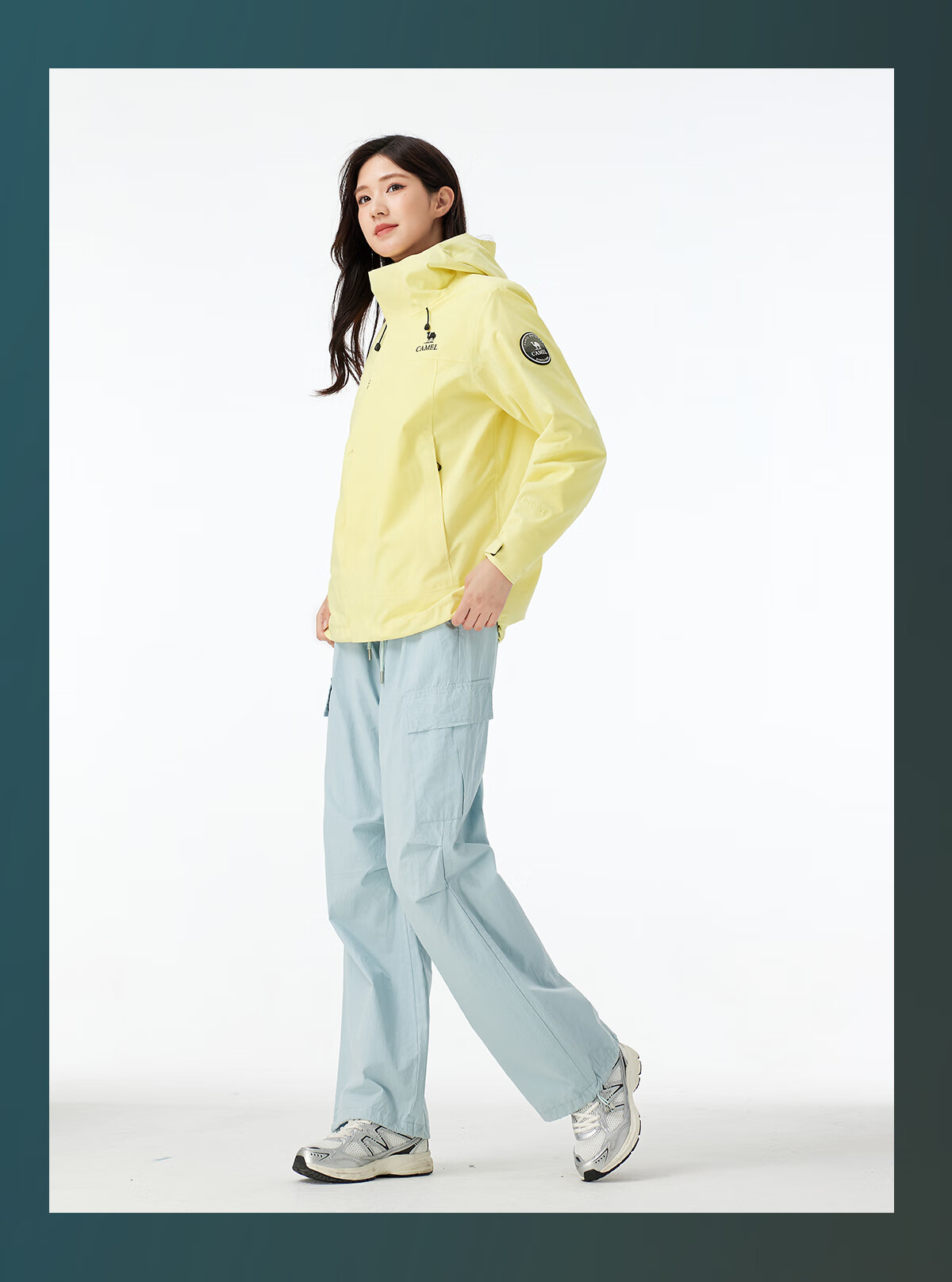 CAMEL Dilireba Style Women's Winter Warm Goose Down Liner Casual Jacket 40