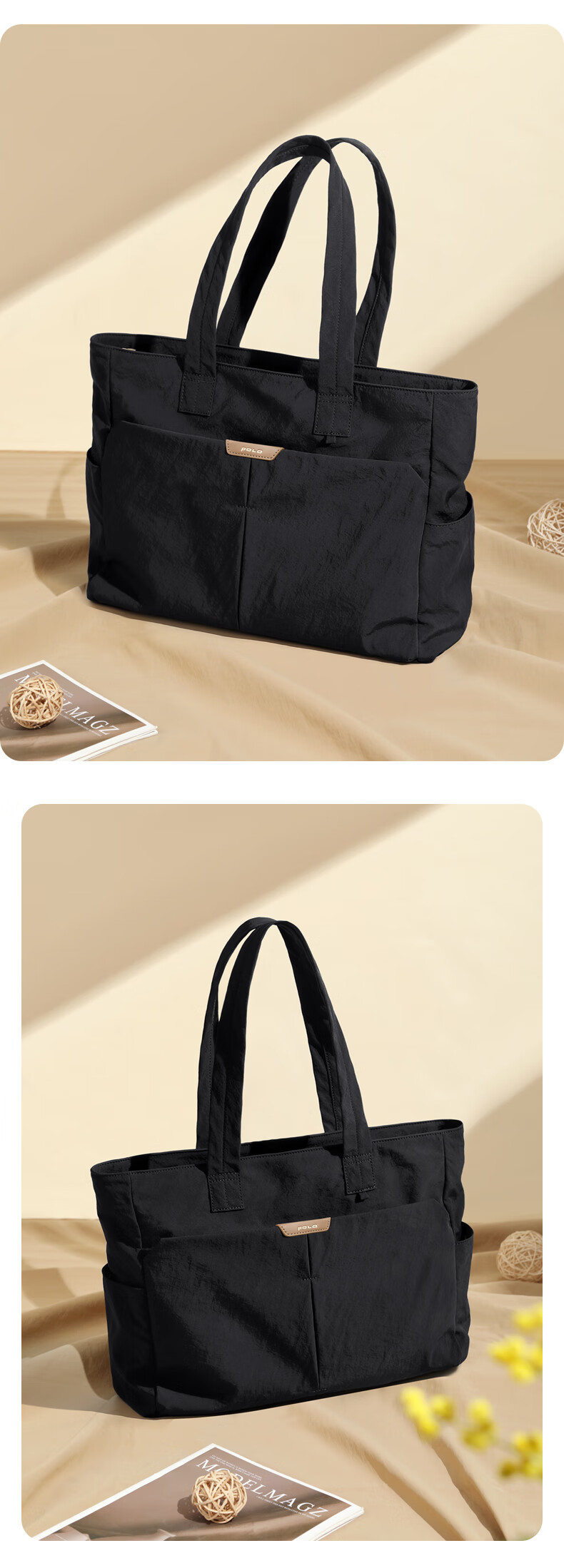 POLO Women's Shoulder Bag Handbag Large Capacity Tote Bag 14/15.6 Inch Laptop Bag Casual Commuter Birthday Gift 6