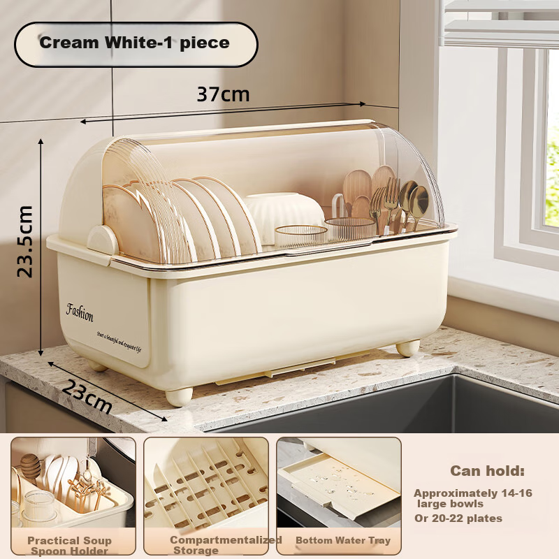 Jingmao Bowl And Chopstick Storage Box, Kitchen Cabinet with Lid, Utensil Organizer, Dish Rack, Storage Shelf