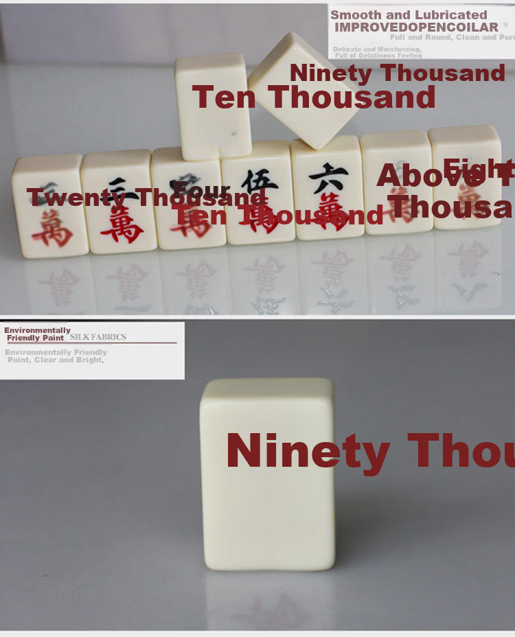 Shangkechengpin Mahjong Tiles, 20mm Ivory Color Mini Mahjong Tiles, in Metal Box, Travel Outdoor Camping Mahjong (Pocket Size) 5