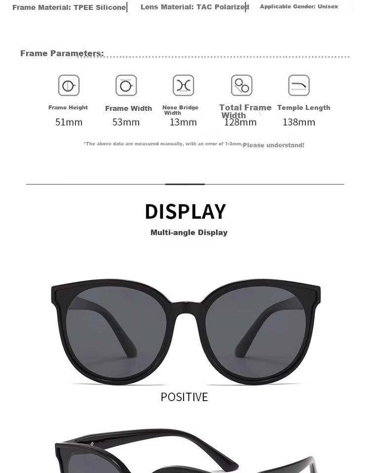 Cuntiandaofu Children's Sunglasses, New GM Boys Polarized Sunglasses UV Protection Sunglasses for Girls, Black Frame 7