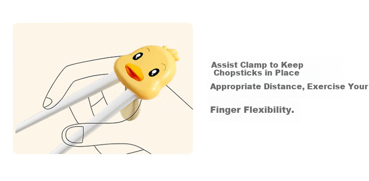 Baoshi Children's Chopsticks Training Chopsticks for Ages 3-6, Baby Learning Chopsticks, Children's Tableware, Single Chopstick with Tiger Mouth Finger Ring, 2-In Use 3