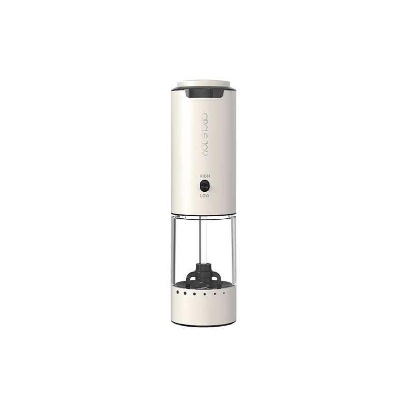 Circle Joy Stainless Steel Electric Pepper Grinder Rechargeable Adjustable Speed Household Spice Mill White