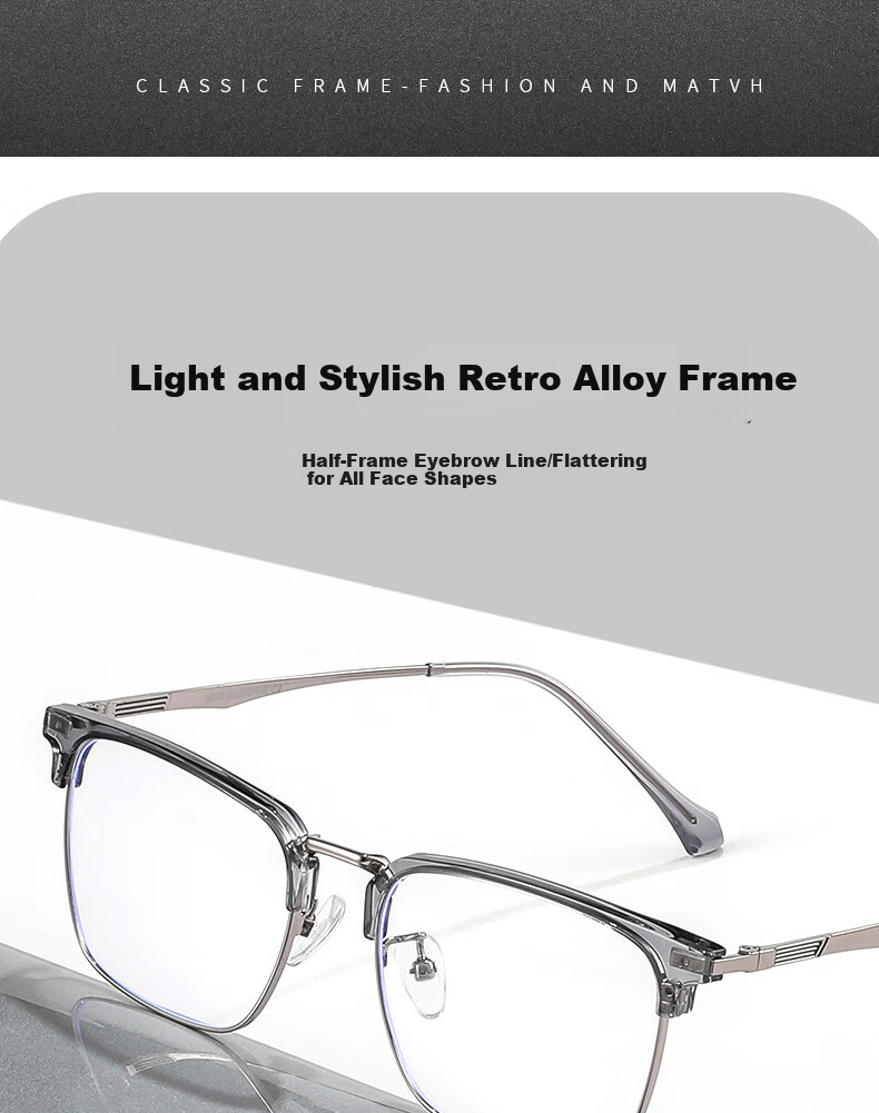 Cuntiandaofu Blue Light Blocking Glasses, Radiation Protection Glasses, Non-Prescription Protective Eyewear for Men And Women, Gray Gun Lenses 2