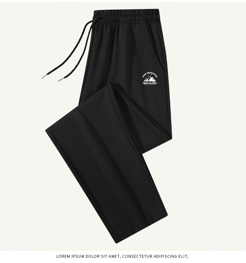 Warrior Men's Winter Fleece-Lined Thickened Warm Cotton Sports Pants Running Fitness Loose Casual Trousers 14