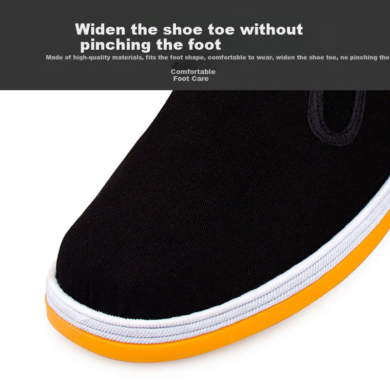 Laobaojia Old Beijing Cloth Shoes, Handmade Work Safety Shoes, Cowhide Sole Durable Wear-Resistant Flat Shoes, Unisex Style, Size 38