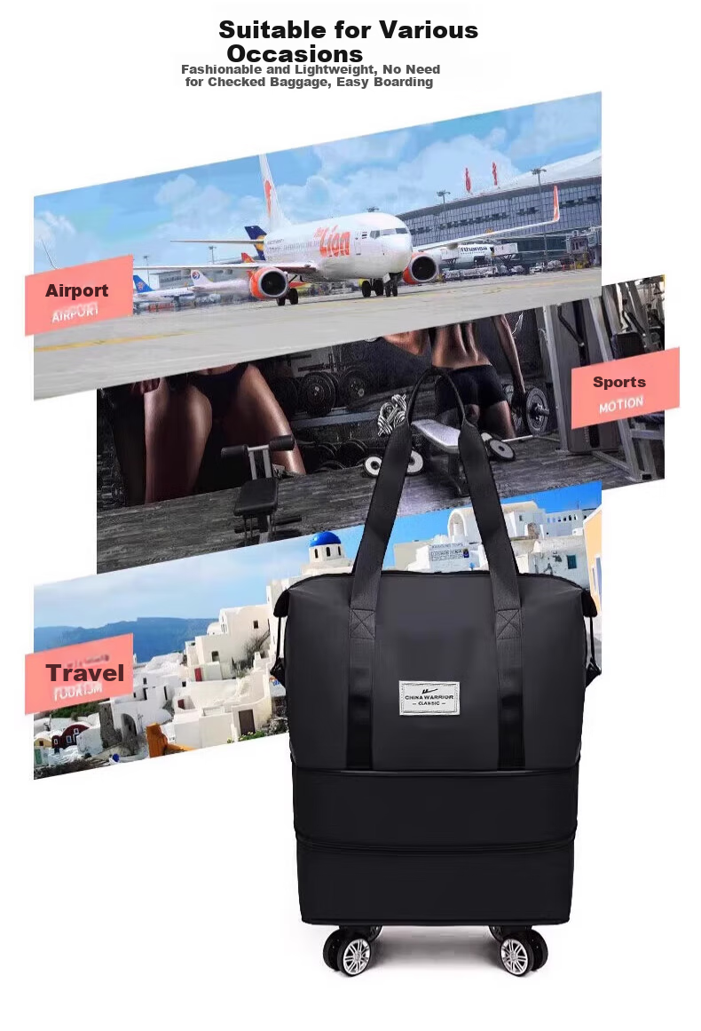 Huili Universal Wheel Suitcase, Travel Bag for Women with Large Capacity, Carry-On Luggage for Men, with Wheels, Wet And Dry Separation Storage Bag 3