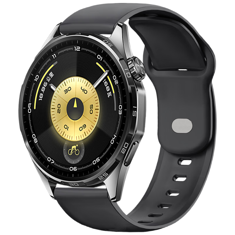 Athlete Compatible Huawei Watch Silicone Strap GT6/GT5/GT4/GT3/GT2 Soft Lightweight Waterproof Fluoroelastomer Sports Band for Men