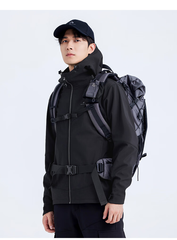 Pioneer Camp Seal Softshell Jacket Men Outdoor Travel Hiking Spring Autumn Windproof Waterproof Hooded Warm Sports Coat 16