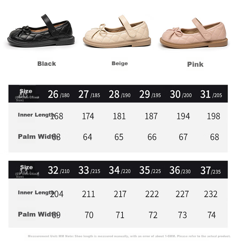 RED DRAGONFLY Children's Autumn Girls' Shoes, Single Shoes with Soft Soles, Little Girl's Leather Shoes, Princess Shoes for Girls, Q43BPPY401, Black, Size 34 7