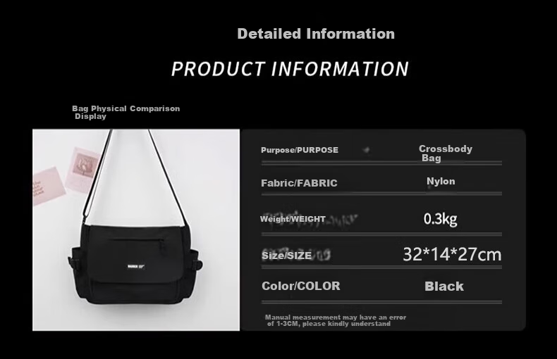 Huili Canvas Shoulder Bag for Men, 2025 New Style, Portable Large Capacity Commuter Casual Crossbody Bag for Me 3