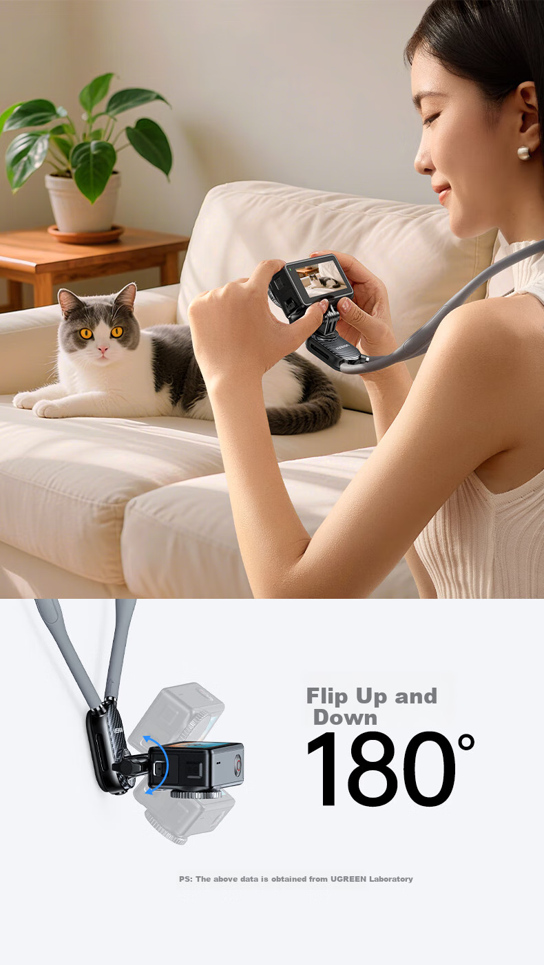 UGREEN Action Camera Neck Strap, First-Person Perspective Shooting for Vlog, Outdoor Cycling And Fishing Filming, Compatible with DJI Action6/5Pro/4/Insta360 AcePro2 Accessories 14