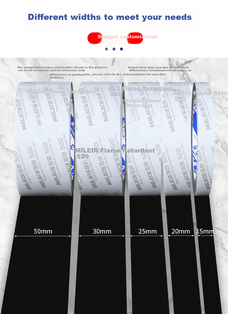 Mileqi Single-Sided Sponge Tape for Kitchen Stove Gaps, Waterproof Self-Adhesive Flame-Retardant Sealing Shock-Absorbing Black - 15mm Thick - 50mm Wide - 2m Long, 1 Roll 6